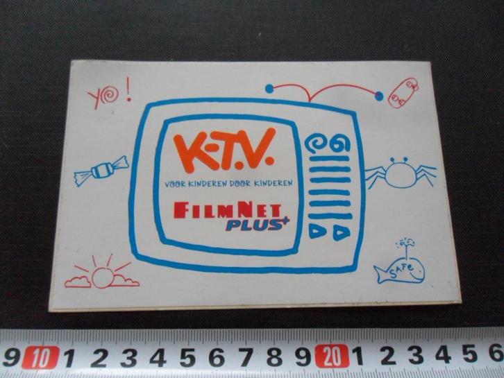 sticker filmnet plus+ K-TV voor kinderen door kinderen, Verzamelen, Stickers, Zo goed als nieuw, Ophalen
