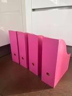 4x houten roze lectuurbak staand | tijdschriftenhouder, Huis en Inrichting, Woonaccessoires | Krantenbakken en Lectuurbakken, Ophalen of Verzenden