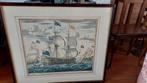Mooie plaat Engelse marine 18e eeuw, Antiek en Kunst, Kunst | Etsen en Gravures, Ophalen