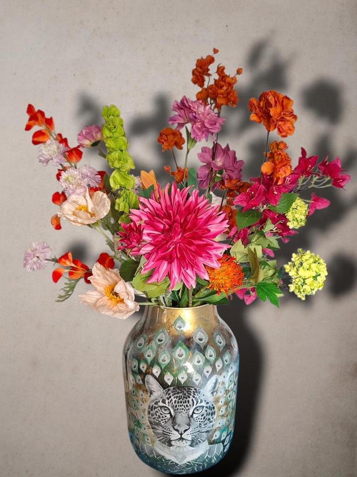 Super mooi plukboeket - warme herfstkleuren, Huis en Inrichting, Woonaccessoires | Kunstplanten en Kunstbloemen, Nieuw, Ophalen of Verzenden