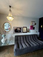 Ethnicraft N701 bank 3-zits antraciet, Huis en Inrichting, Ophalen, Driepersoons, 75 tot 100 cm, Zo goed als nieuw