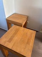 Bijzettafels set van 2, Huis en Inrichting, Minder dan 55 cm, Gebruikt, Rond, Hout