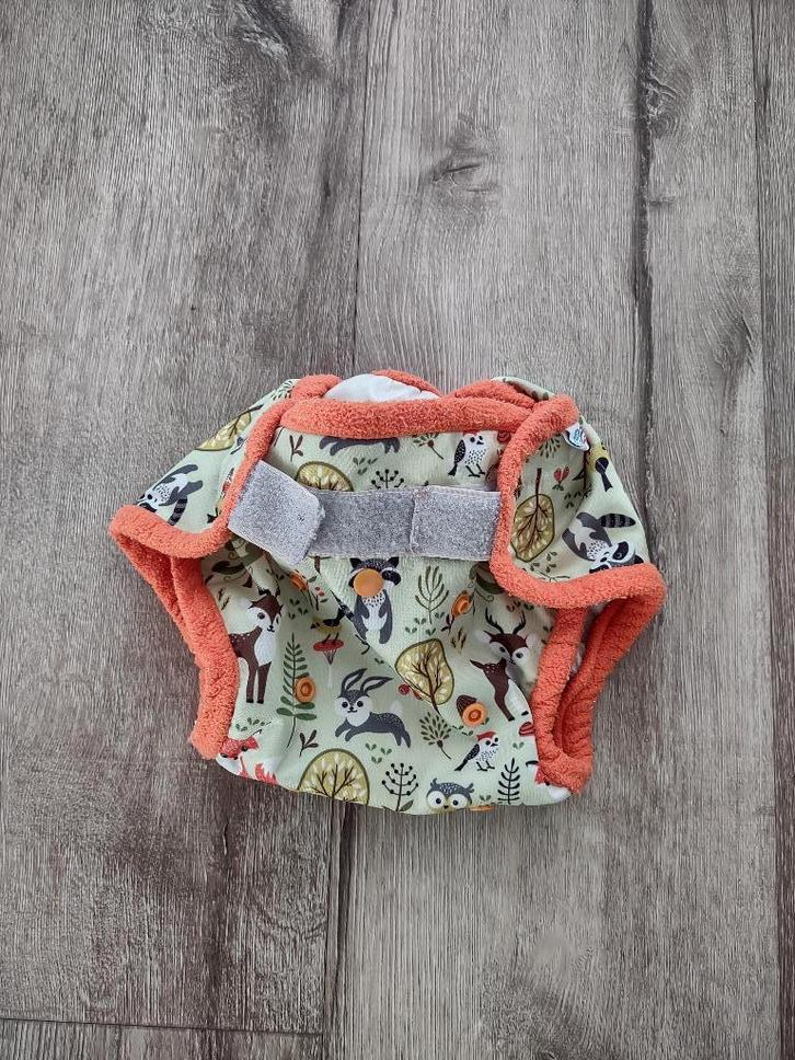 Prachtige lichtgroene wasbare luier met diertjes Petit Lulu., Kinderen en Baby's, Badjes en Verzorging, Zo goed als nieuw, Overige typen