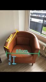 Leren stoel, Huis en Inrichting, Ophalen, Gebruikt, 75 tot 100 cm, 50 tot 75 cm