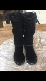 Warmbat zwarte Lederen laars in 40. Ook in taupe in 41, Ophalen of Verzenden, Zo goed als nieuw, Zwart, Hoge laarzen