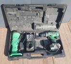 Hitachi Koki (HiKoki) DS14DFL - 14,4V met koffer, lader, Gebruikt, Variabele snelheid, Ophalen of Verzenden, Boor- en Schroefmachine