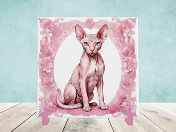 Sphynx Delfts Roze tegel incl houder beschikbaar voor biedingen
