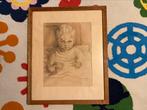 Tekening van baby door Toos Muysert, Ophalen