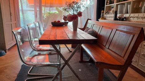 Smalle eettafel voor veel eters., Antiek en Kunst, Antiek | Meubels | Stoelen en Banken, Ophalen