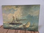 Vintage schilderij: Arti et Amicitiae, Antiek en Kunst, Kunst | Schilderijen | Klassiek, Ophalen of Verzenden