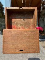 Antieke Zeeuwse schooltas, 19e eeuw, eikenhout, Antiek en Kunst, Ophalen of Verzenden