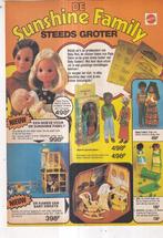 Retro reclame 1977 Mattel Sunshine Family steeds groter, Verzamelen, Overige typen, Ophalen of Verzenden