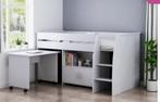 Half Hoogslaper Wit TEAB zsm ophalen, Huis en Inrichting, Ophalen, Gebruikt, 90 cm, Eenpersoons