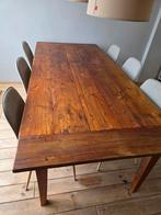 Hardhouten  tafel 220  x 100 cm , 6/8 persoons., Exotisch, Indonesische, modern,warm, Gebruikt, 100 tot 150 cm, Teakhout