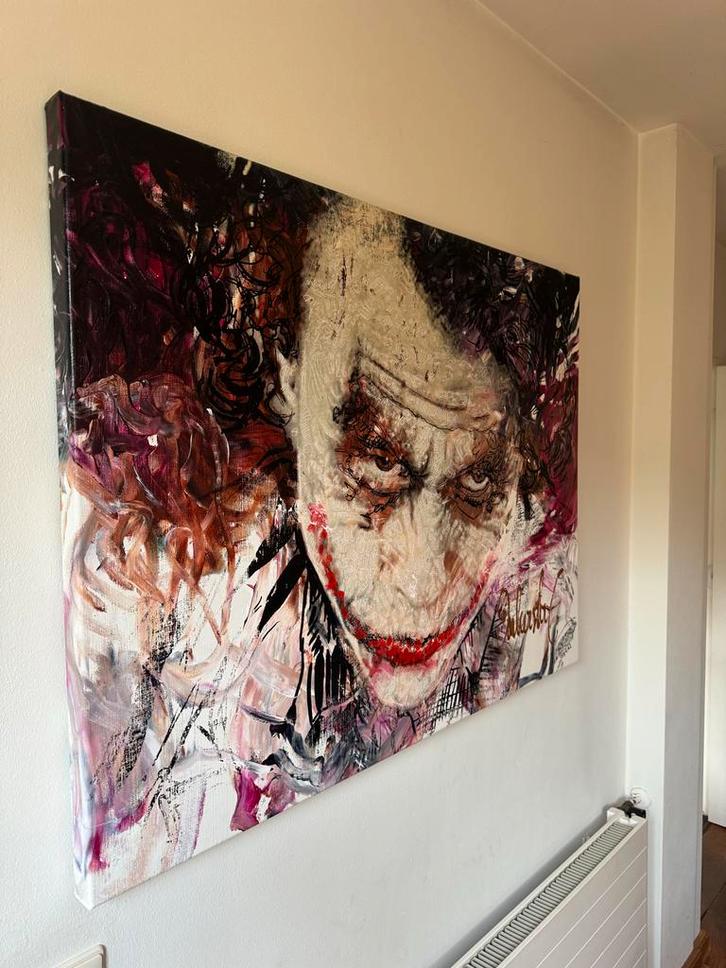 Joker Schilderij Peter Donkersloot - Heath Ledger Monoprint, Antiek en Kunst, Kunst | Schilderijen | Modern, Ophalen