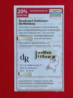 Voordeelbon 98 Rondvaart Giethoorn De Rietstulp 20% korting., Drie personen of meer, Kortingsbon, Overige typen