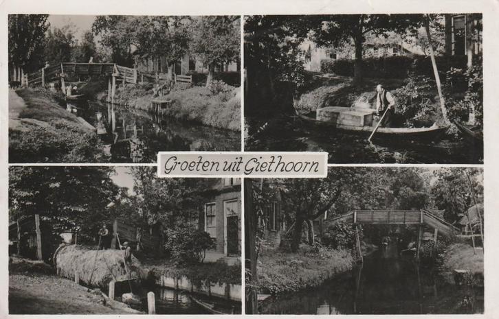 GIETHOORN Dorpsgezichten, Verzamelen, Ansichtkaarten | Nederland, Ongelopen, Overijssel, 1920 tot 1940, Verzenden