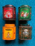 4 Vintage Thee Blikken theeblik - Douwe Egberts & Pickwick, Verzamelen, Blikken, Ophalen of Verzenden, Gebruikt, Thee, Pickwick