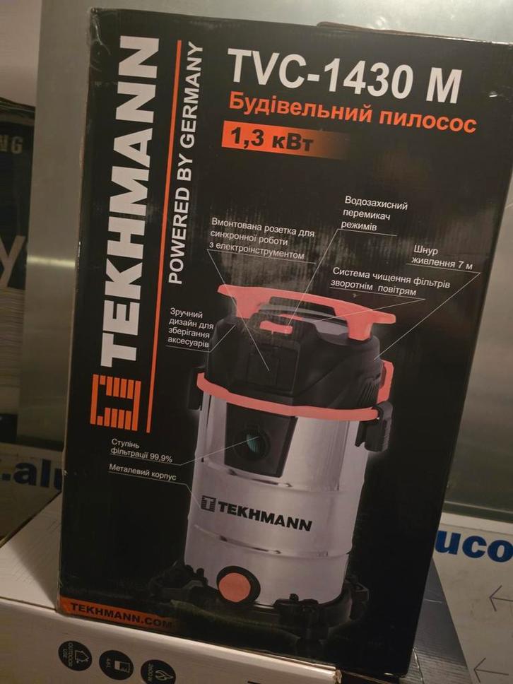 Tekhmann Bouwstofzuiger - Nieuw!, Doe-het-zelf en Verbouw, Reinigingsmachines, Nieuw, Waterstofzuiger, Ophalen of Verzenden