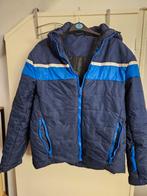 Blauwe gewatteerde heren of jongens jas zgan, Maat 52/54 (L), Onbekend, Blauw, Ophalen of Verzenden