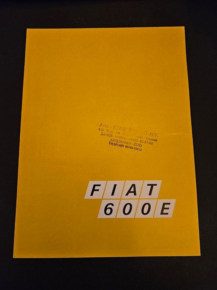 Brochure Fiat 600E, Boeken, Auto's | Folders en Tijdschriften, Zo goed als nieuw, Overige merken, Ophalen of Verzenden