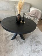 Mangohout spinpoot salontafel 80cm NIEUW, Nieuw, Metaal, Minder dan 50 cm, Rechthoekig