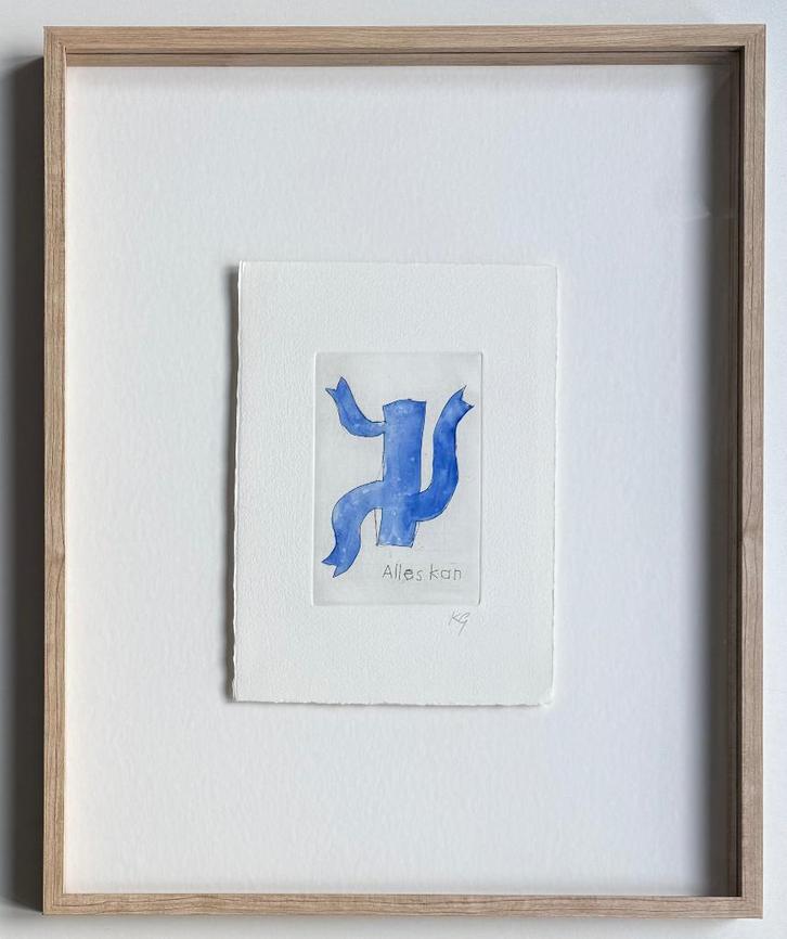 Klaas Gubbels | Unieke werken op papier (INGELIJST), Antiek en Kunst, Kunst | Schilderijen | Modern, Ophalen