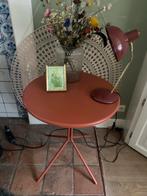 Ronde ijzeren bijzettafel, Huis en Inrichting, Ophalen, Gebruikt, Rond, Minder dan 50 cm