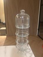 Glazen Snoepbak koekjes  - 4 Etages, Schaal, Rond, Ophalen of Verzenden, Glas