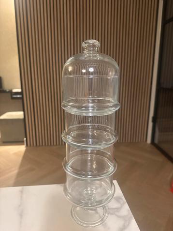 Glazen Snoepbak koekjes  - 4 Etages beschikbaar voor biedingen