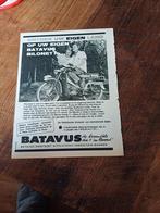 Advertentie van Batavus bilonet bromfiets eigen land 1961, Verzamelen, Ophalen of Verzenden, Zo goed als nieuw, Overige typen