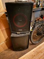 2 Speakers - Leuk voor Carnaval of Jeugdhonk!, Audio, Tv en Foto, Gebruikt, 60 tot 120 watt, Front, Rear of Stereo speakers, Ophalen