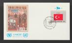 Verenigde Naties - FDC vlaggen Unicef - Turkije, Verzenden, Onbeschreven, Rest van de wereld