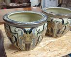 Twee vintage bloempotten gesigneerd Fieravino, Ophalen of Verzenden
