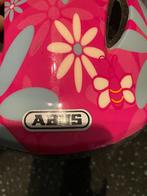 ABUS Zoom Kinderfietshelm Roze Bloemen, Ophalen, Zo goed als nieuw, Overige maten, Meisje