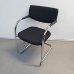 set 2x Vitra Visavis kantoorstoelen - zwarte stof, Ophalen of Verzenden, Zwart, Stof