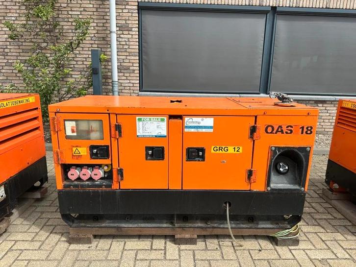 Atlas-Copco QAS 18 Yanmar Mecc Alte Spa 18 kVA Silent genera, Zakelijke goederen, Machines en Bouw | Aggregaten, Ophalen of Verzenden