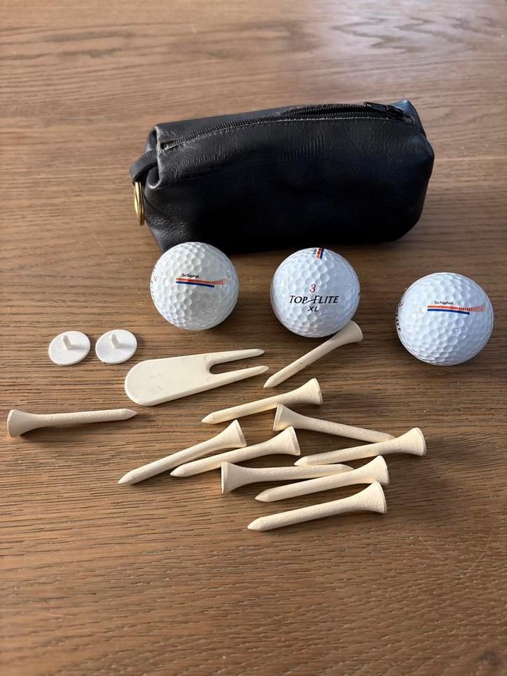 Top Flite XL Golfballen Schiphol + Hoesje & Tees, Sport en Fitness, Golf, Nieuw, Bal(len), Ophalen of Verzenden