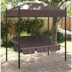 Schommelbank met luifel staal koffiebruin, Tuin en Terras, Tuinmeubel-accessoires, Ophalen of Verzenden, Nieuw