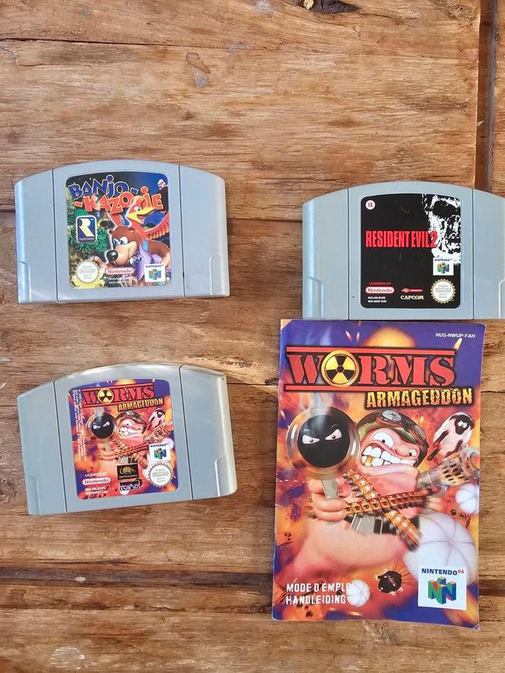 Nintendo 64 Games - Banjo, Resident Evil, Worms, Spelcomputers en Games, Games | Nintendo 64, Gebruikt, Avontuur en Actie, 1 speler