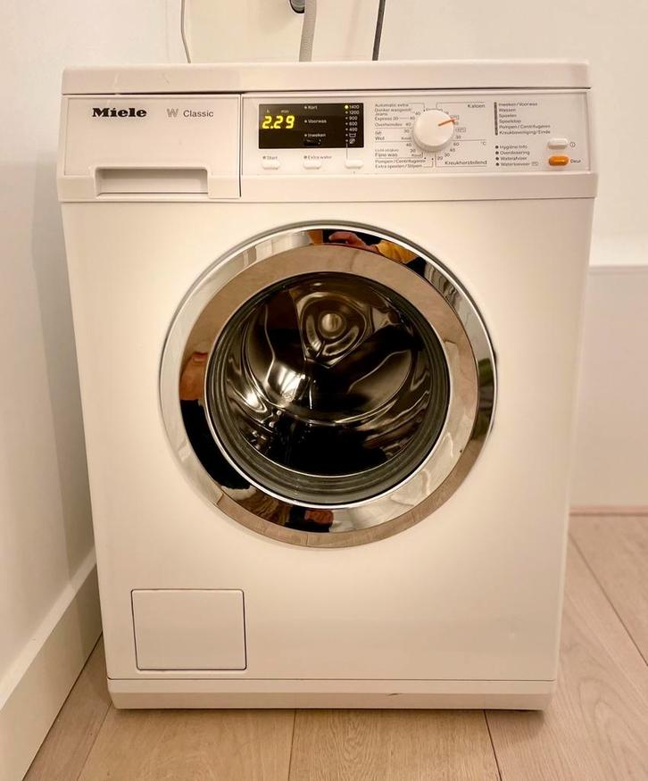 Miele WDA 100 W  Wasmachine, Witgoed en Apparatuur, Wasmachines, Gebruikt, Voorlader, 6 tot 8 kg, 85 tot 90 cm, 1200 tot 1600 toeren