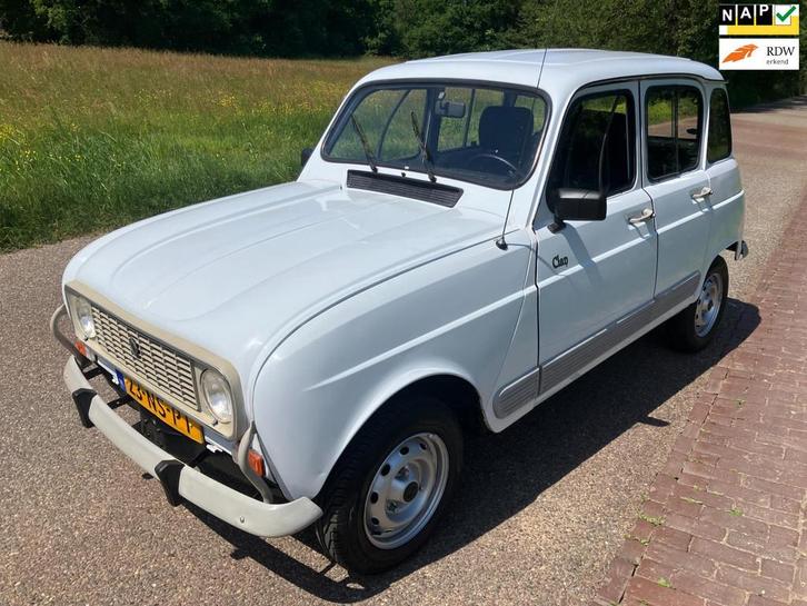Renault 4 R 4 GTL, Auto's, Oldtimers, Te koop, Renault, Benzine, Hatchback, Handgeschakeld, Geïmporteerd, Wit, Blauw, Stof, Voorwielaandrijving