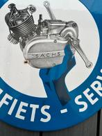 Sachs Bromfiets Service emaille reclamebord, Verzamelen, Merken en Reclamevoorwerpen, Reclamebord, Gebruikt, I, Ophalen of Verzenden