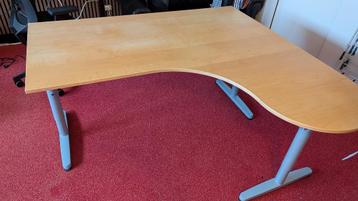 Hoekbureau – houtlook met grijze poten (1.6mx1.5m) - afbeelding 2