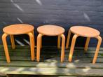 Ikea Frosta Vintage Kruk 3 stuks, Ophalen of Verzenden, Gebruikt, Hout