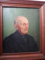 Olieverfschilderij Oude Man jaren 20/30 ingelijst gesigneerd, Verzenden