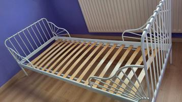 IKEA Minnen Bedframe - Wit Metaal - afbeelding 2