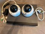 2 Safire IP Dome camera’s + Safire NVR (HDD 4TB), Ophalen of Verzenden, Zo goed als nieuw, Buitencamera