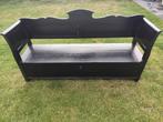 Antieke kerkbank met klep, Huis en Inrichting, Ophalen, Minder dan 75 cm, 150 tot 200 cm, Driepersoons
