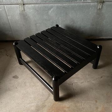 OPRUIMING vintage zwarte lattentafel lattenbank Italiaans beschikbaar voor biedingen